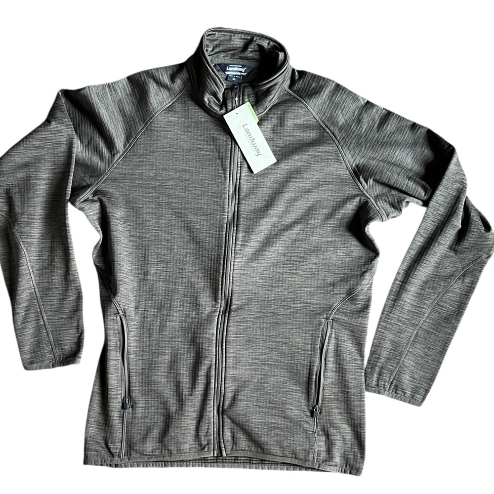 Landway Performance Brown Zip Up Fleece Jacket